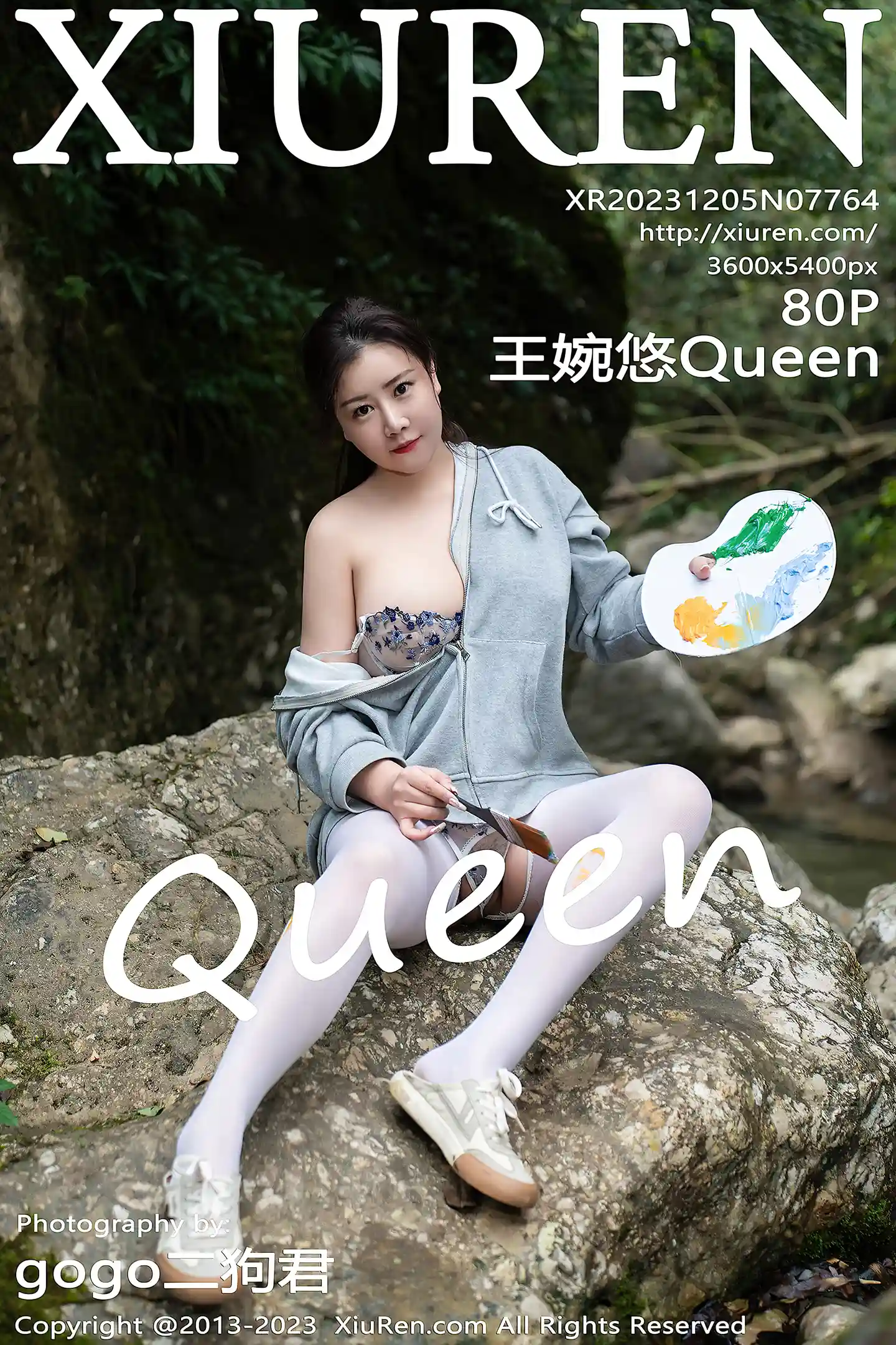 [XiuRen秀人网]VOL.7764 模特王婉悠Queen性感轻透内衣配超薄白丝秀丰腴身姿诱惑写真80P-秀人网官方网站